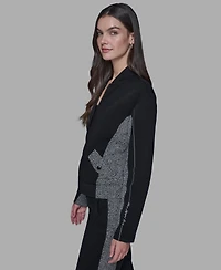 Karl Lagerfeld Paris Women's Long-Sleeve Bomber Jacket