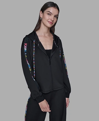 Karl Lagerfeld Paris Women's Logo Detail Jacket