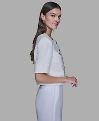 Karl Lagerfeld Paris Women's Short-Sleeve Jacket