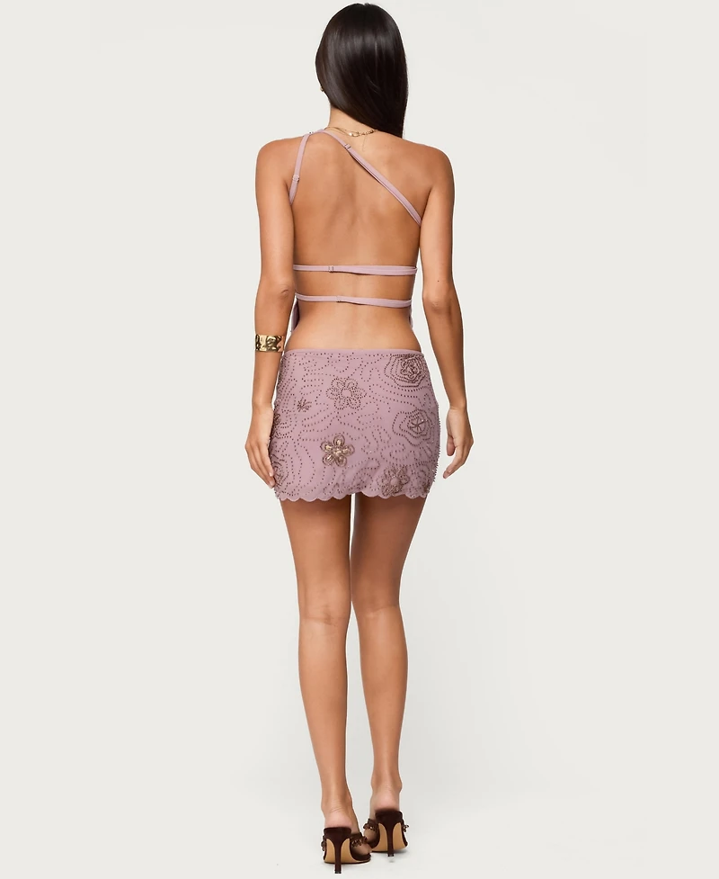 Edikted Women's Astrid Beaded Mini Skirt