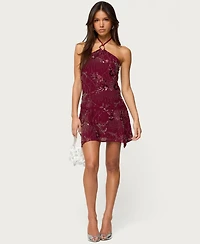 Edikted Women's Adria Bead & Sequin Mini Dress