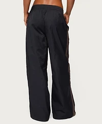 Edikted Womens Kieran Stripey Nylon Track Pants