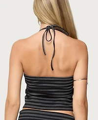 Edikted Women's Moria Striped Halter Top