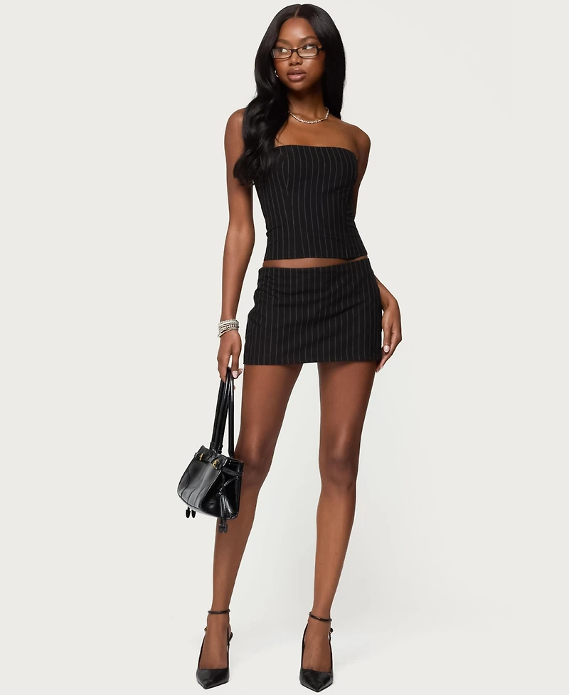 Edikted Women's Maeve Pinstripe Strapless Corset