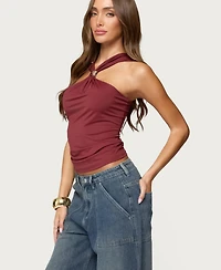 Edikted Women's Cielle Wide Strap Gathered Top
