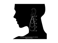 Hallmark Enamel Leaf Linear Earrings