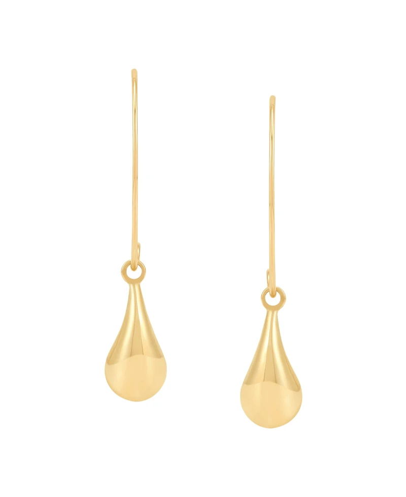 Macy's Polished Teardrop Dangle Earrings in 10K Yellow Gold