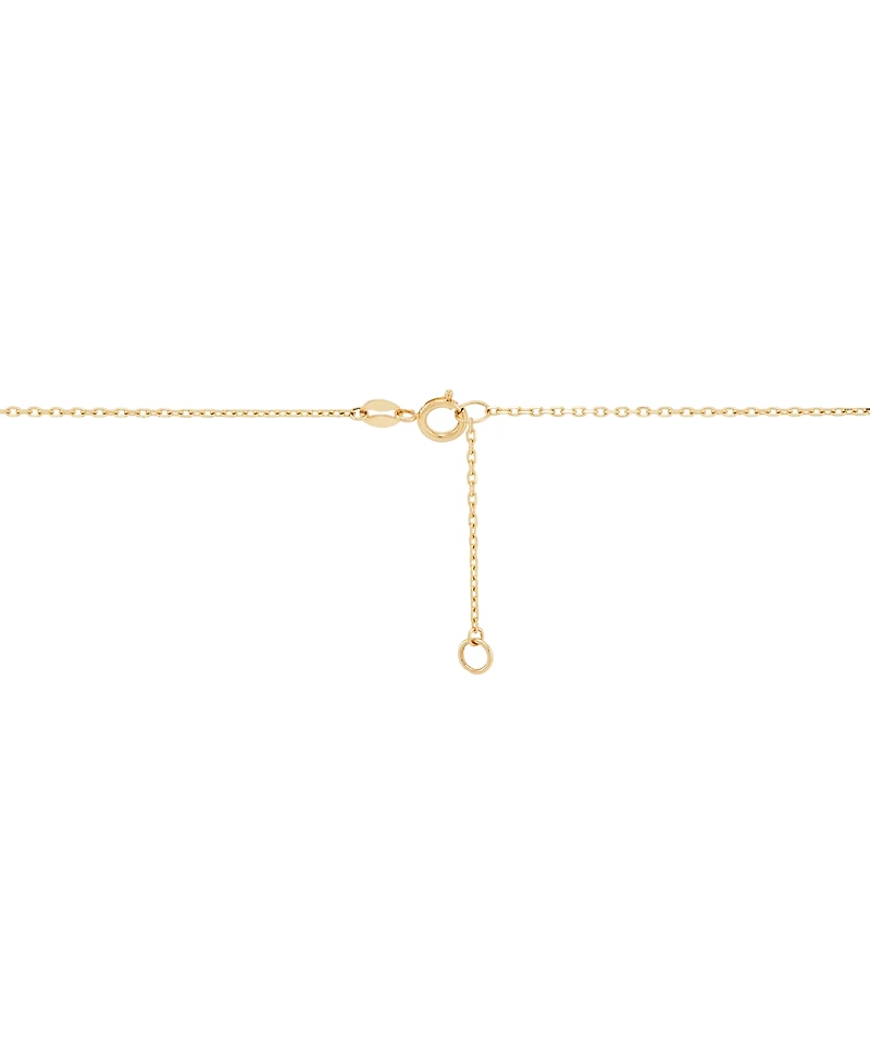 Macy's Polished Love Knot Pendant Necklace in 10K Yellow, White and Rose Gold