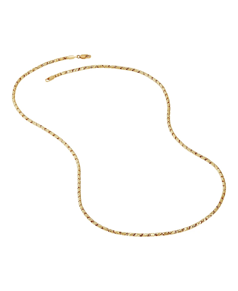 Macy's Solid Polished Oval Link Chain Necklace in 10K Yellow Gold