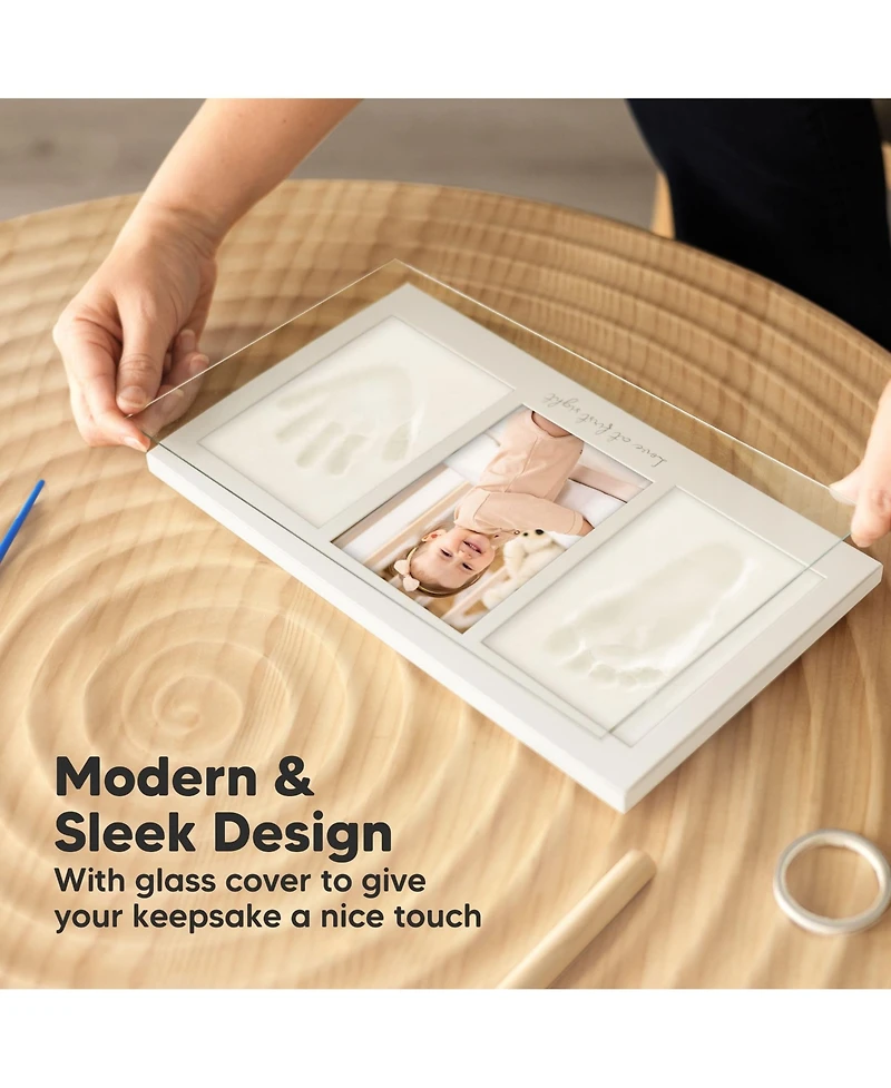 Duo Baby Hand and Footprint Kit, Handprint Newborn Photo Frame, Keepsake for New Mom