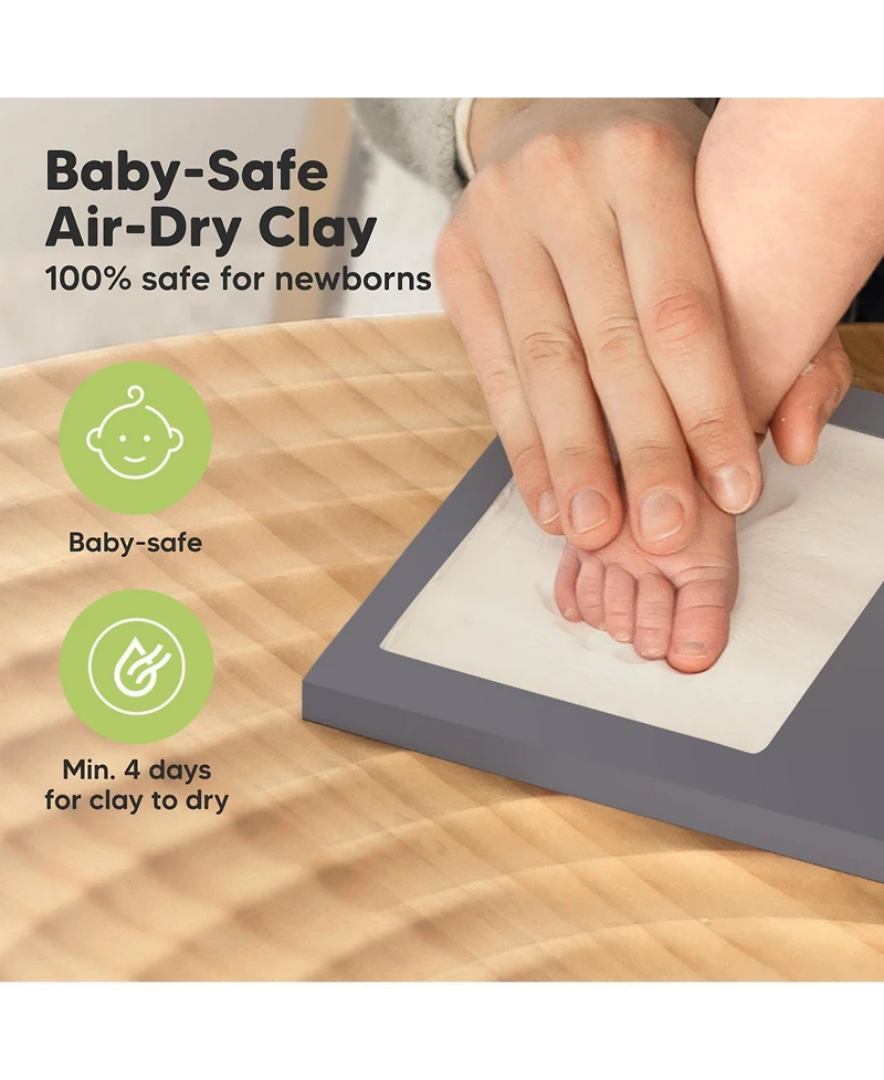 Duo Baby Hand and Footprint Kit, Handprint Newborn Photo Frame, Keepsake for New Mom
