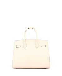 Pre-Owned Hermes Birkin 30 Handbag Light Epsom with Palladium Hardware