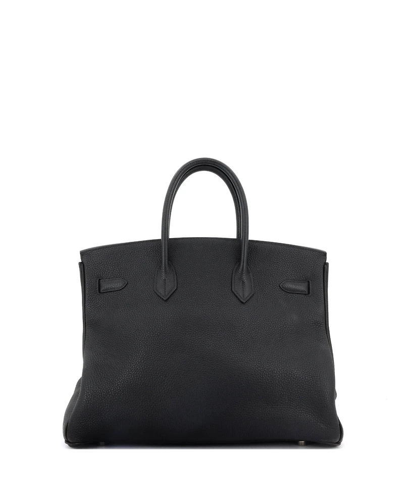 Pre-Owned Hermes Birkin Handbag Clemence with Palladium Hardware