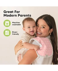 5pk Urban Baby Burp Cloths, Organic Burping Cloth for Babies, Rags Girls, Boys