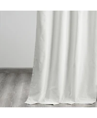 Half Price Drapes Starlight Off White Thermal Cross Linen Weave Blackout Curtain