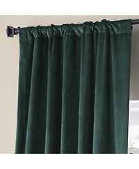 Half Price Drapes Spirit Green Signature Plush Velvet Hotel Blackout Curtain