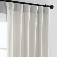 Half Price Drapes Light Sand Simply Faux Linen Curtain Pair (2 Panels)