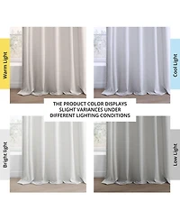 Half Price Drapes Off White Simply Faux Linen Curtain Pair (2 Panels