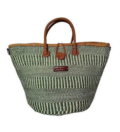 Evergreen Wholeness Handmade Sisal Straw Basket Tote