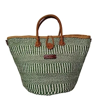 Evergreen Wholeness Handmade Sisal Straw Basket Tote