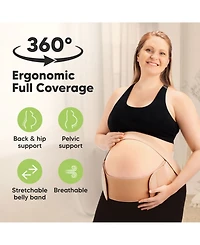 KeaBabies 2 in 1 Pregnancy Belly Support Band, Maternity Belt, Pregnancy Must Haves Baby Belly Bands