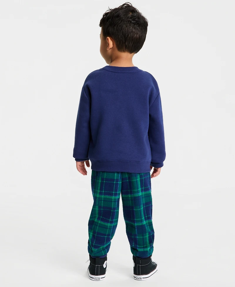 Epic Threads Boys Toddler 2T-4T 2-Pc. T-Rex Shirt & Plaid Pants Set, Macy's Exclusive