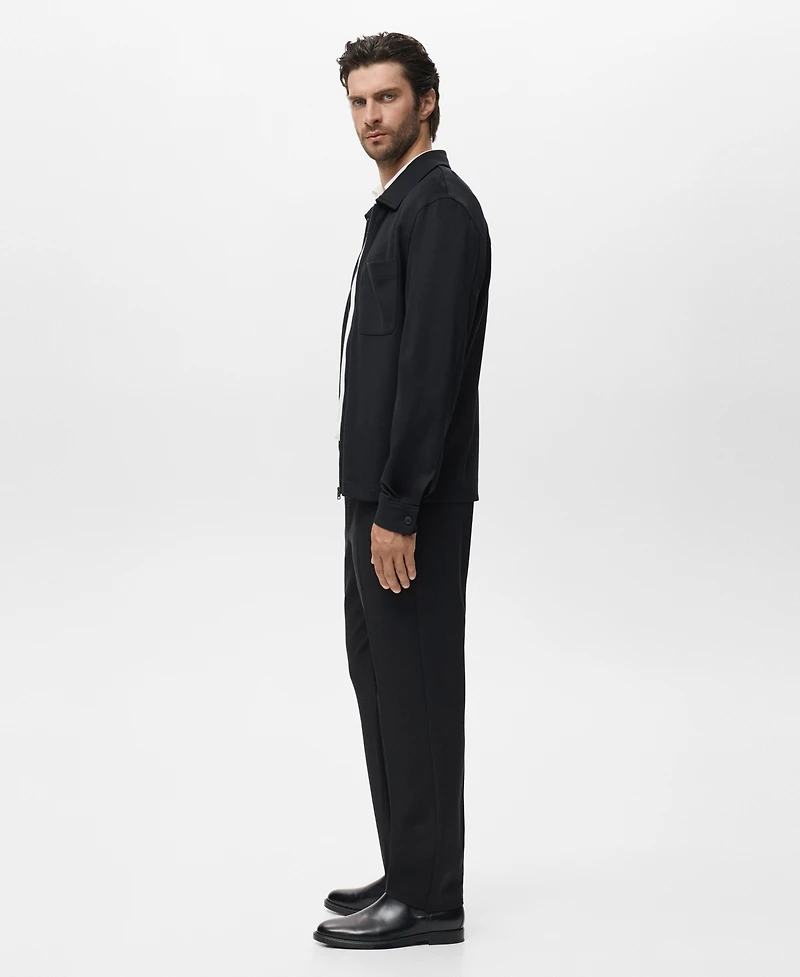 Mango Men's Zip-Up Pocket Sweatshirt