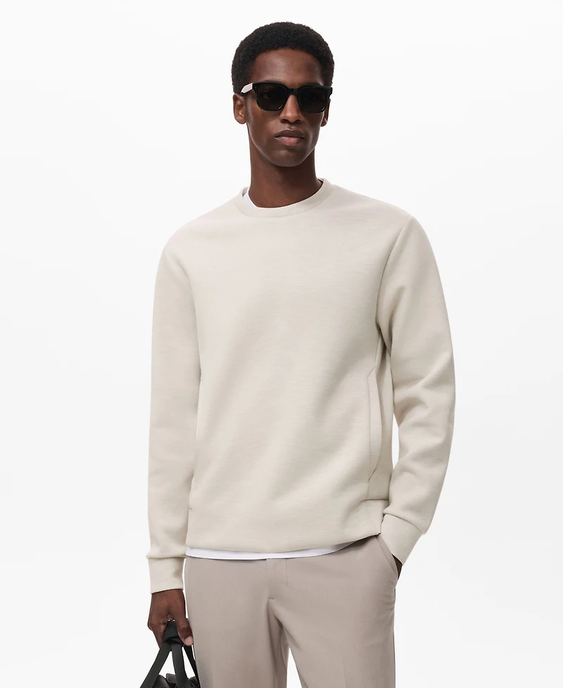 Mango Men's Regular-Fit Thermolite Pocket Sweatshirt