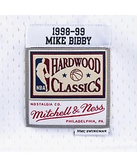 Mitchell Ness Men's Mike Bibby White Vancouver Grizzlies 1998/99 Hardwood Classics Swingman Jersey