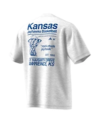 Adidas Men's Gray Kansas Jayhawks Off-Court T-Shirt