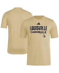 Adidas Men's Natural Louisville Cardinals 2025 Military Appreciation Pre-Game Aeroready T-Shirt