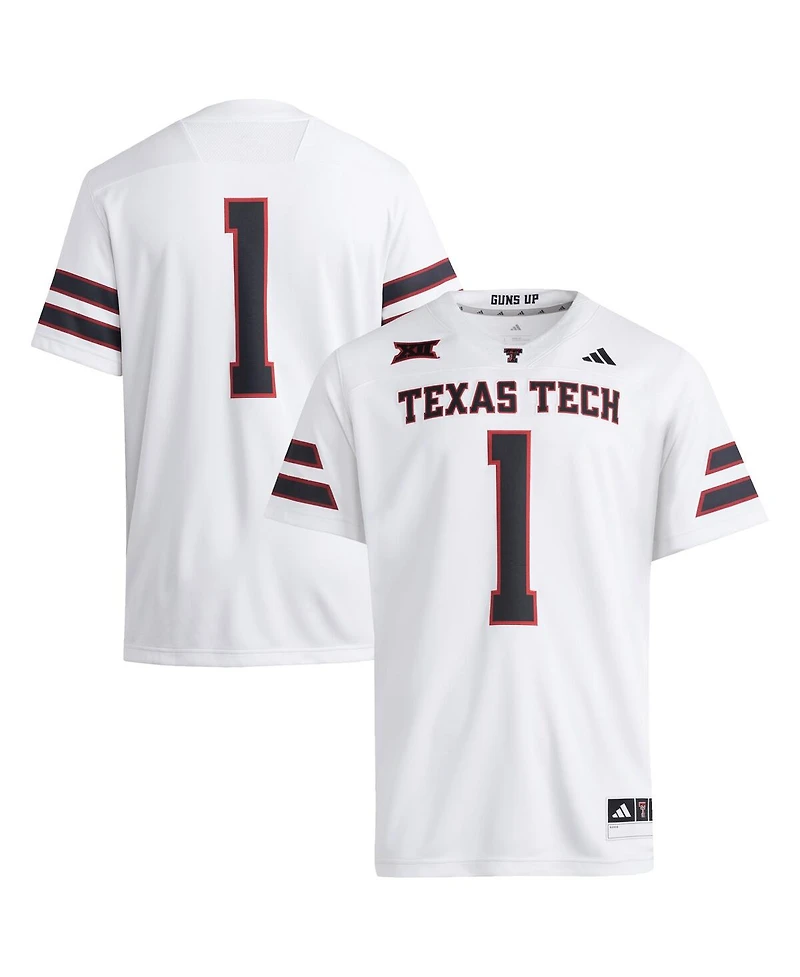 Adidas Men's 1 White Texas Tech Red Raiders Premier Jersey