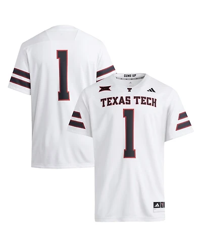Adidas Men's 1 White Texas Tech Red Raiders Premier Jersey