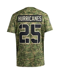 Adidas Men's 25 Camo Miami Hurricanes Honor Support Premier Strategy Jersey