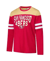G-iii Sports by Carl Banks Men's Scarlet/Gold San Francisco 49ers Adaptive Hail Mary Long Sleeve T-Shirt