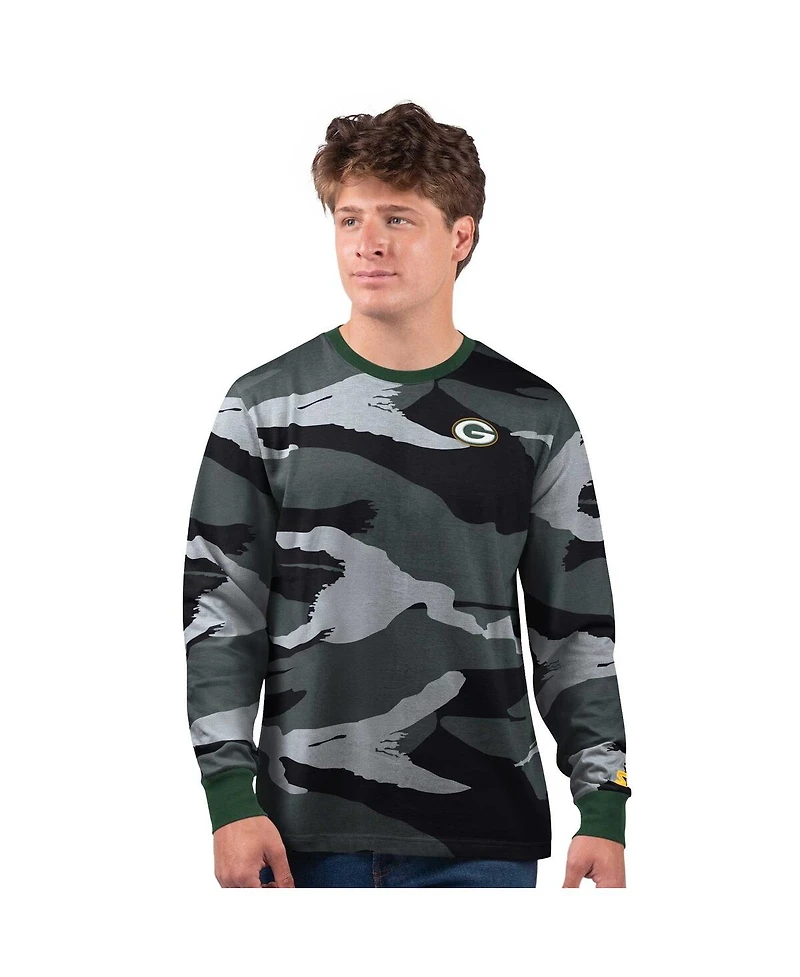Starter Men's Gray Green Bay Packers Thursday Night Gridiron Long Sleeve T-Shirt