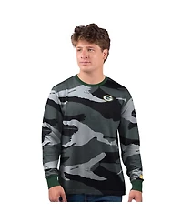 Starter Men's Gray Green Bay Packers Thursday Night Gridiron Long Sleeve T-Shirt