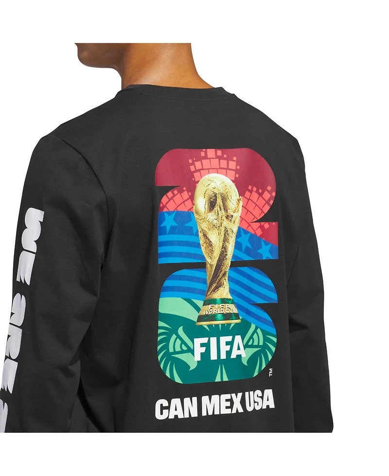 Adidas Men's Black 2026 Fifa World Cup Graphic Long Sleeve T-Shirt