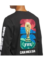 Adidas Men's Black 2026 Fifa World Cup Graphic Long Sleeve T-Shirt