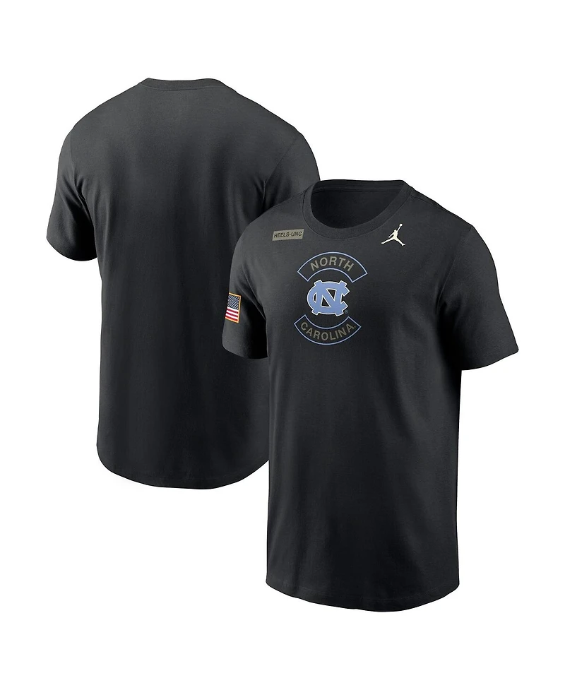 Jordan Men's Black North Carolina Tar Heels 2025 Military Appreciation Dri-fit T-Shirt