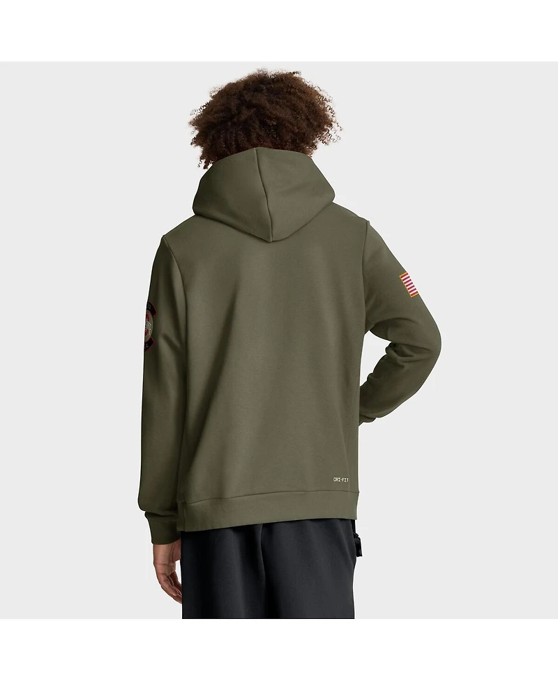 Nike Men's Olive Ohio State Buckeyes 2025 Military Appreciation Dri-fit Hoodie