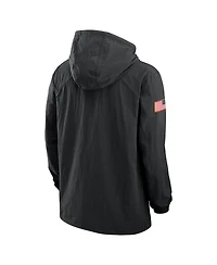 Nike Men's Black Oregon Ducks 2025 Ncaa Military Appreciation Full-Snap Jacket