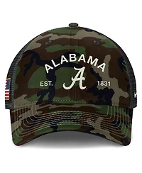 Nike Men's Camo Alabama Crimson Tide 2025 Military Appreciation Rise Adjustable Trucker Hat