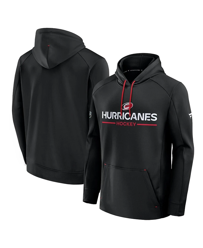 Fanatics Men's Black Carolina Hurricanes Authentic Pro Rink Hoodie