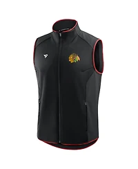 Fanatics Men's Black Chicago Blackhawks Authentic Pro Rink Full-Zip Vest
