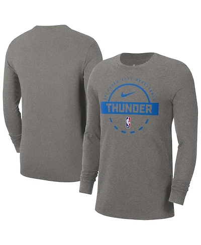 Nike Men's Charcoal Oklahoma City Thunder Authentic Long Sleeve Practice T-Shirt
