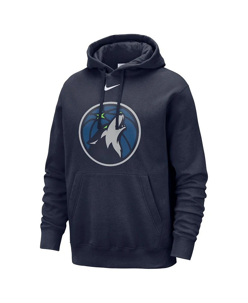 Nike Men's Navy Minnesota Timberwolves Essential Logo Club Pullover Hoodie