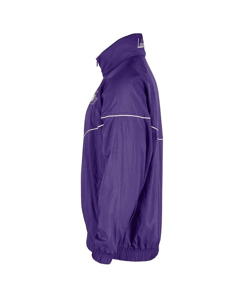 Nike Men's Purple Los Angeles Lakers Courtside Windrunner Woven Half-Zip Jacket
