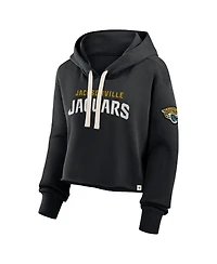Fanatics Women's Black Jacksonville Jaguars Oversized Hometown Heritage Cropped Hoodie
