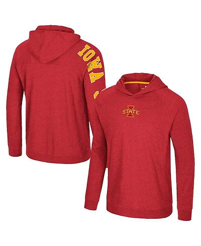 Colosseum Men's Cardinal Iowa State Cyclones Back Business Long Sleeve Raglan T-Shirt
